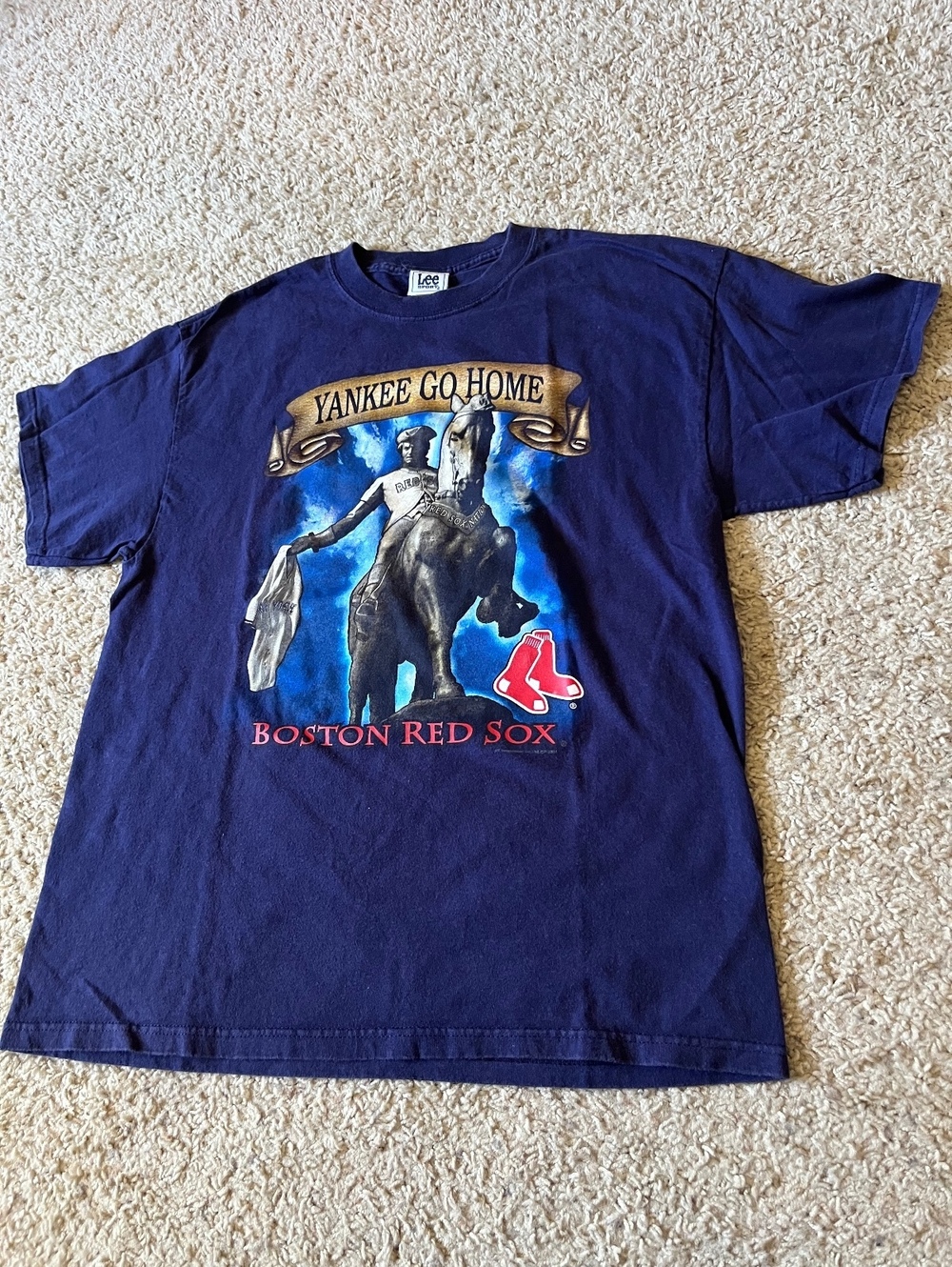 Lee Vintage Boston Red Sox Paul Revere “Go Home Yankee” Navy Rivalry Tee